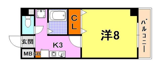 兵庫県神戸市兵庫区西橘通２ 高速神戸駅 1K マンション 賃貸物件詳細