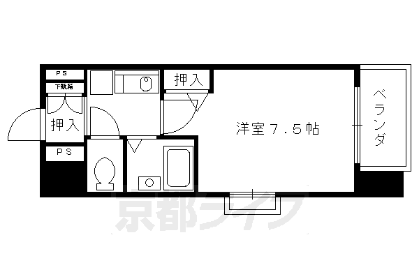 京都府京都市下京区麓町 四条駅 1K マンション 賃貸物件詳細