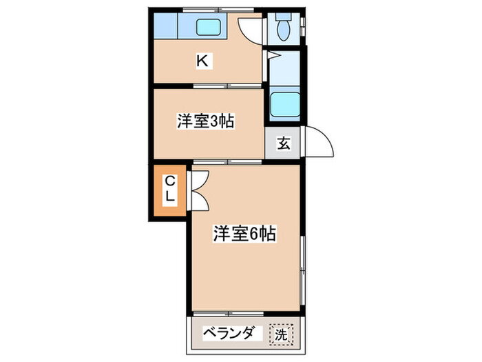 塚田荘 1階 2K 賃貸物件詳細