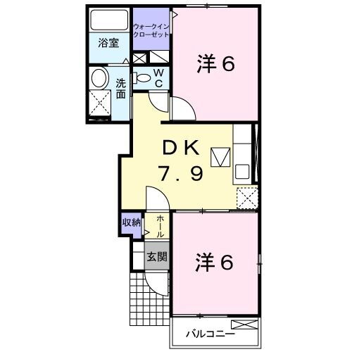 Ｙ’ｓコート弐番館　ＩＩＩ 1階 2DK 賃貸物件詳細