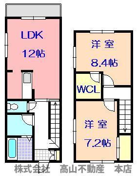 ソレアード赤間　Ａ棟 1階 2LDK 賃貸物件詳細