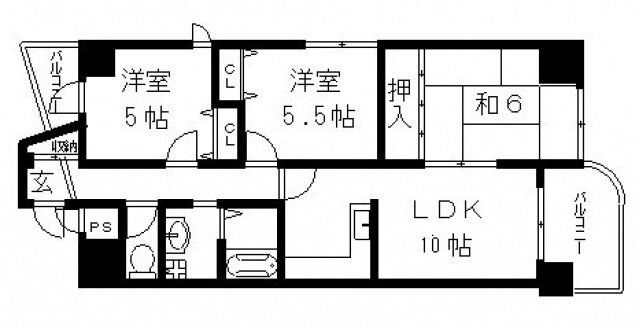 大阪府東大阪市横枕西 荒本駅 3LDK マンション 賃貸物件詳細