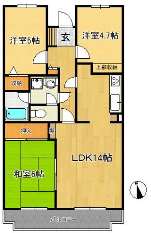 神奈川県川崎市宮前区小台２ 宮前平駅 3LDK マンション 賃貸物件詳細