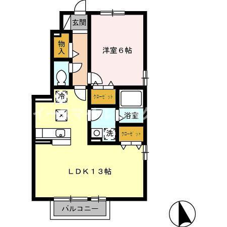 ディア・マーレ 1階 1LDK 賃貸物件詳細