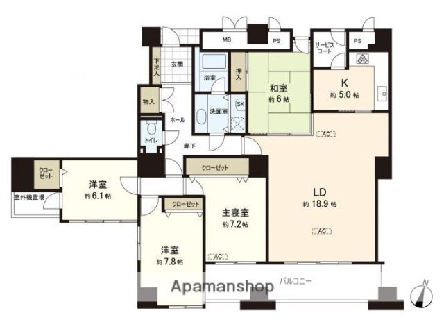 福岡県福岡市早良区百道浜４ 藤崎駅 4LDK マンション 賃貸物件詳細