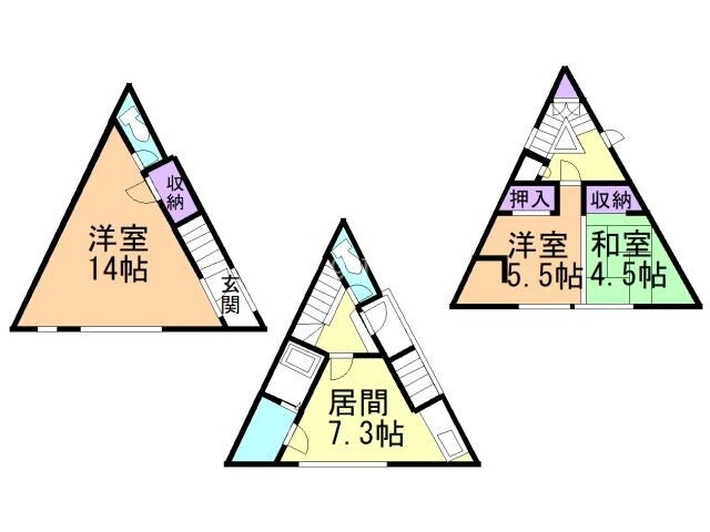 北海道札幌市南区川沿十四条２ 3LDK 一戸建て 賃貸物件詳細