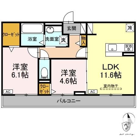 岐阜県美濃加茂市山手町３ 美濃太田駅 2LDK アパート 賃貸物件詳細