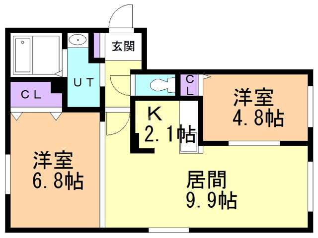 北海道札幌市豊平区月寒東一条６ 月寒中央駅 2LDK マンション 賃貸物件詳細