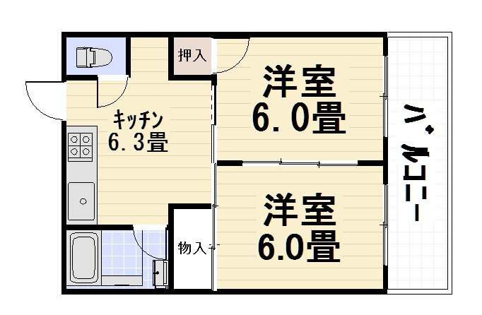 愛知県名古屋市南区鳥栖２ 桜本町駅 2DK マンション 賃貸物件詳細