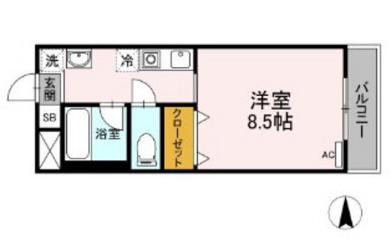 岡山県岡山市北区三野３ ワンルーム アパート 賃貸物件詳細