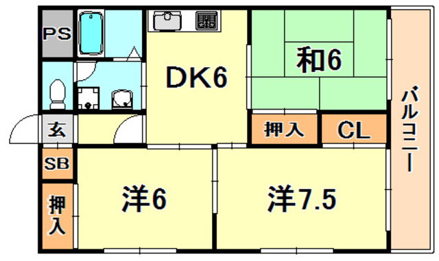 兵庫県神戸市長田区日吉町６ 鷹取駅 3DK マンション 賃貸物件詳細