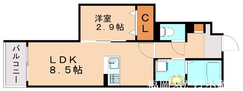 福岡県福岡市城南区別府５ 茶山駅 1LDK マンション 賃貸物件詳細