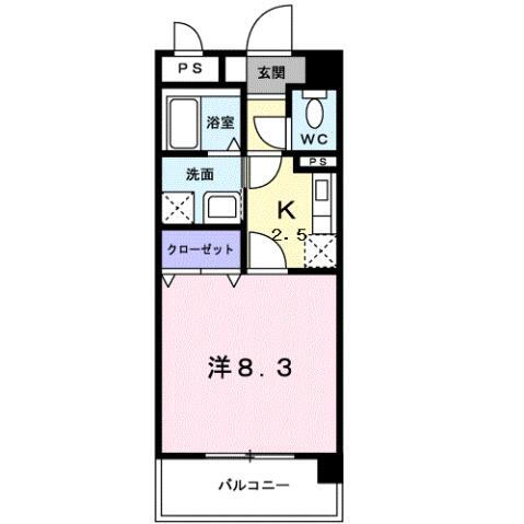 広島県福山市宮前町１ 松永駅 1K マンション 賃貸物件詳細
