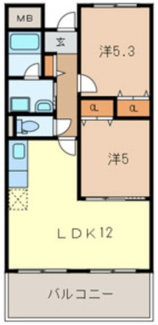 リッシェル 6階 2LDK 賃貸物件詳細