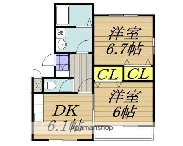 パストラーレ 1階 2DK 賃貸物件詳細