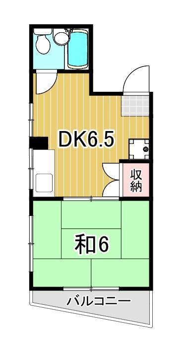 森川ビル 2階 1DK 賃貸物件詳細
