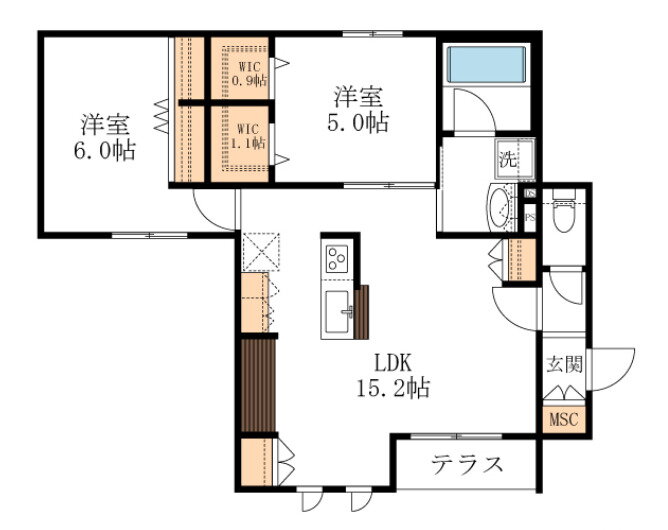 Ｊｏｌｉｅ　Ｍａｉｓｏｎ　Ｗｅｓｔ 1階 2LDK 賃貸物件詳細