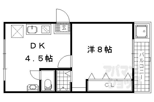 京都府京都市山科区御陵久保町 御陵駅 1DK マンション 賃貸物件詳細