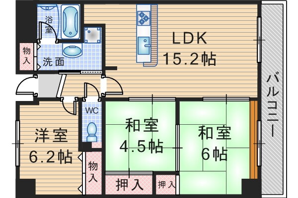 大阪府豊中市浜１ 服部天神駅 3LDK マンション 賃貸物件詳細