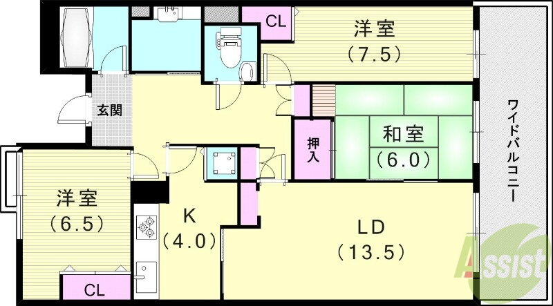 兵庫県神戸市中央区中尾町 新神戸駅 3LDK マンション 賃貸物件詳細