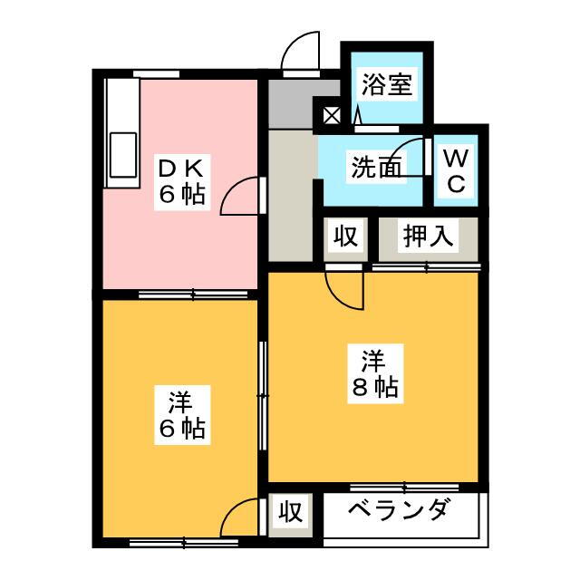 コンフォート 1階 2DK 賃貸物件詳細