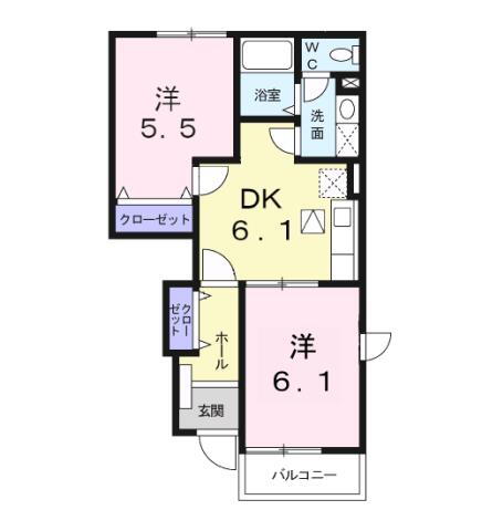 長野県松本市井川城２ 西松本駅 2DK アパート 賃貸物件詳細