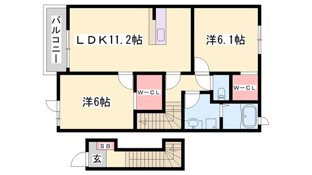 兵庫県高砂市阿弥陀町阿弥陀 曽根駅 2LDK アパート 賃貸物件詳細