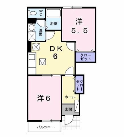 千葉県木更津市ほたる野１ 木更津駅 2DK アパート 賃貸物件詳細