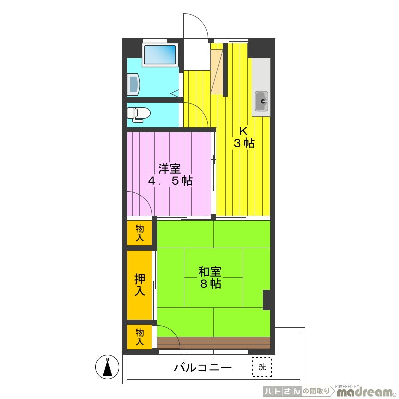 村田ビル 3階 2K 賃貸物件詳細