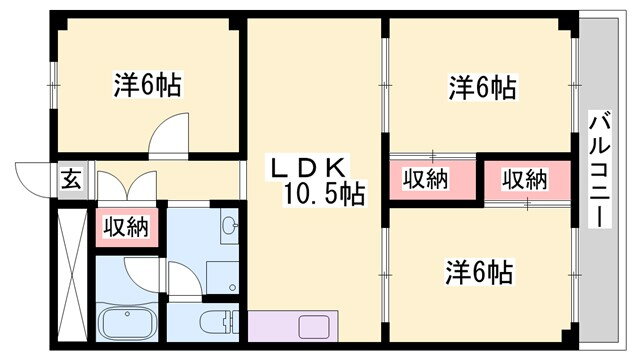 兵庫県姫路市南今宿 播磨高岡駅 3LDK マンション 賃貸物件詳細