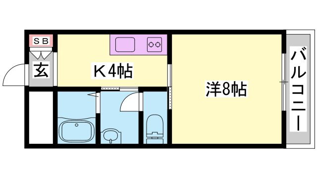 兵庫県西脇市野村町 西脇市駅 1K マンション 賃貸物件詳細
