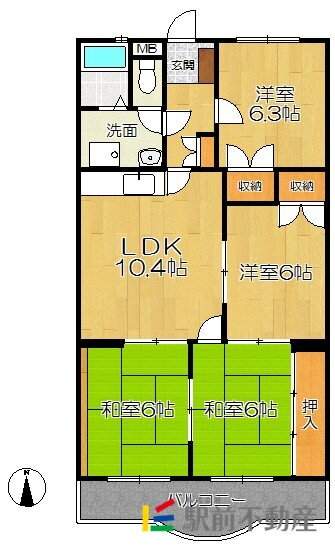 アレスト香椎 2階 4LDK 賃貸物件詳細