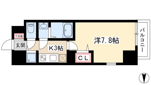 愛知県名古屋市中村区烏森町６ 八田駅 1K マンション 賃貸物件詳細