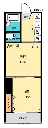 第２富山ハイツ 1階 2K 賃貸物件詳細