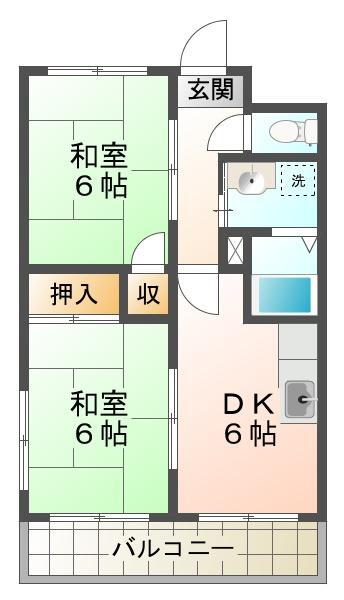 兵庫県神戸市垂水区瑞ヶ丘 垂水駅 2DK アパート 賃貸物件詳細