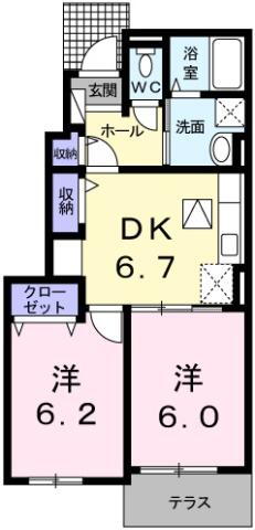 徳島県小松島市中田町字蛭子ノ本 南小松島駅 2DK アパート 賃貸物件詳細