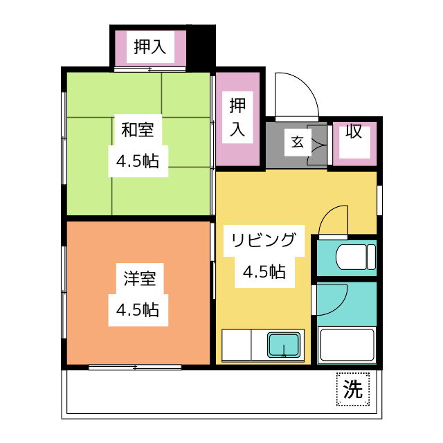 廣澤ビル 3階 2DK 賃貸物件詳細