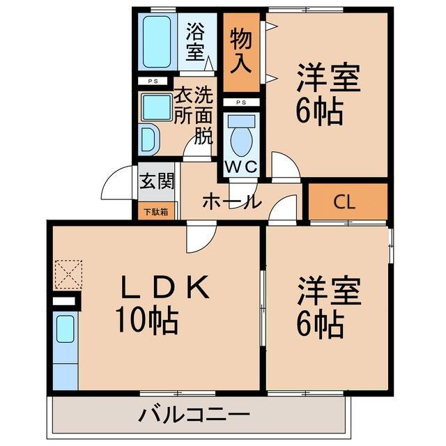 愛知県小牧市中央４ 小牧駅 2LDK マンション 賃貸物件詳細