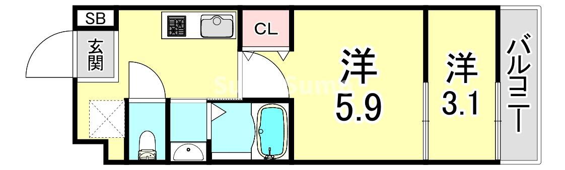 兵庫県神戸市東灘区青木５ 青木駅 1DK アパート 賃貸物件詳細