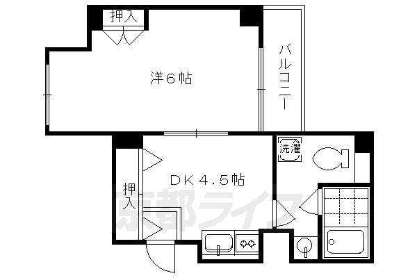 京都府京都市右京区西京極西大丸町 西京極駅 1DK マンション 賃貸物件詳細
