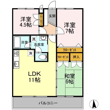 ラーバンハイツ 2階 3LDK 賃貸物件詳細