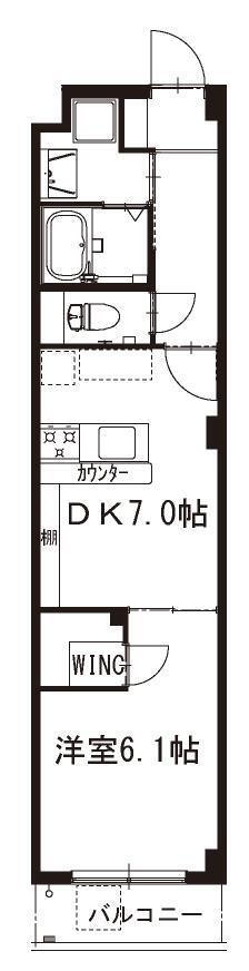 志幸７０ＲＵＦＵＲＡＮ 3階 1DK 賃貸物件詳細