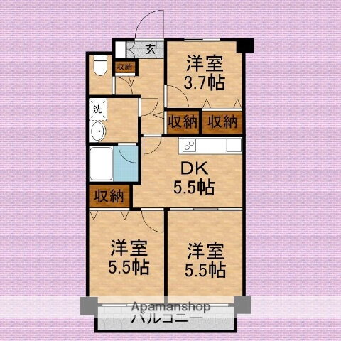 埼玉県富士見市関沢２ 鶴瀬駅 3DK マンション 賃貸物件詳細