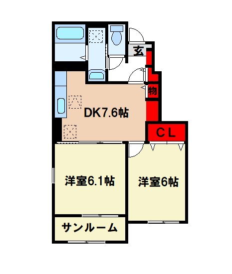 福岡県朝倉郡筑前町原地蔵 太刀洗駅 2DK アパート 賃貸物件詳細