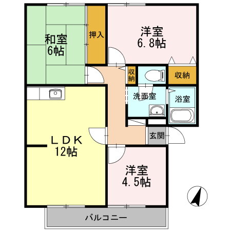 富山県高岡市問屋町 高岡駅 3LDK アパート 賃貸物件詳細