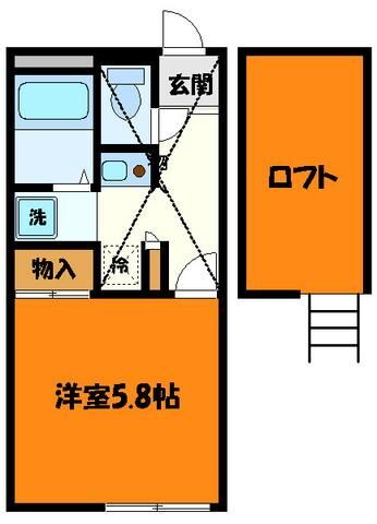 レオパレスシェル壱番館 2階 1K 賃貸物件詳細