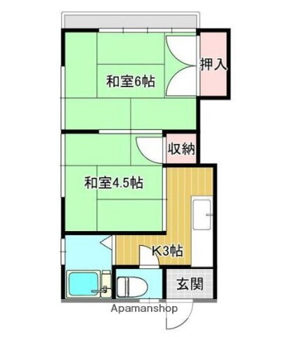 神奈川県横須賀市東浦賀２ 浦賀駅 2K アパート 賃貸物件詳細