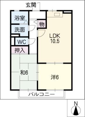 セードル杉 1階 2LDK 賃貸物件詳細