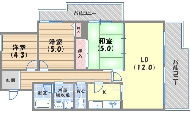 兵庫県西宮市小松北町１ 武庫川駅 3LDK マンション 賃貸物件詳細