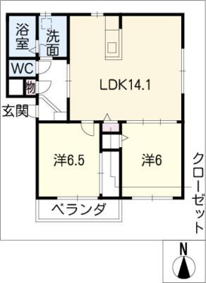 ウェスタンビレッジ 2階 2LDK 賃貸物件詳細